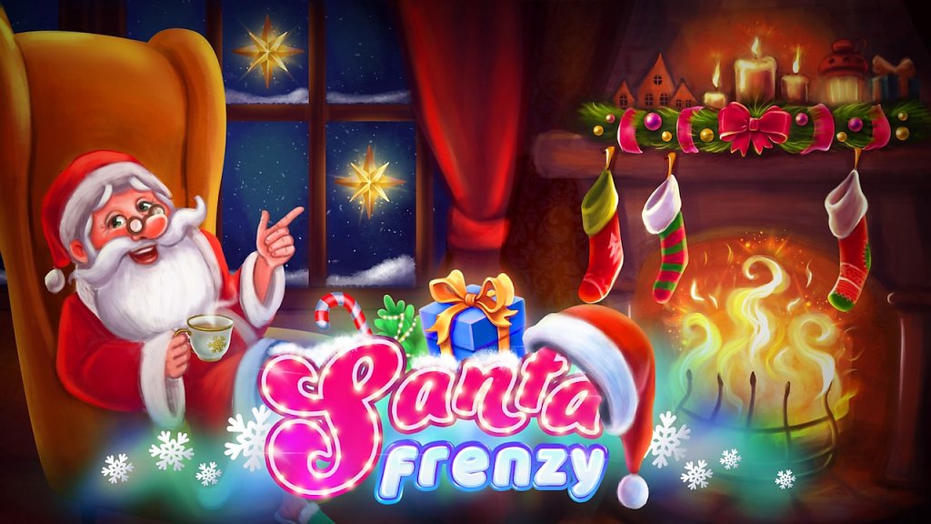 Santa Frenzy - Logo in a room